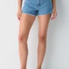 Denim Forum Jodie Curve-Fit Hi-Rise Mini-Jeansshorts Denim Forum Jodie Curve-Fit Hi-Rise Mini-Jeansshorts
