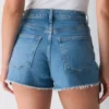 Denim Forum Jodie Curve-Fit Hi-Rise Mini-Jeansshorts Denim Forum Jodie Curve-Fit Hi-Rise Mini-Jeansshorts