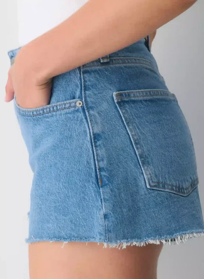 Denim Forum Jodie Curve-Fit Hi-Rise Mini-Jeansshorts Denim Forum Jodie Curve-Fit Hi-Rise Mini-Jeansshorts