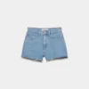 Denim Forum Jodie Curve-Fit Hi-Rise Mini-Jeansshorts Denim Forum Jodie Curve-Fit Hi-Rise Mini-Jeansshorts