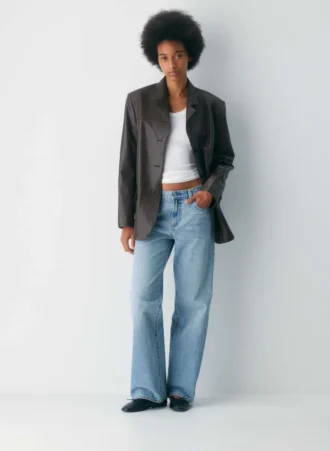 Denim Forum The Farrah Lo-rise Wide Jean