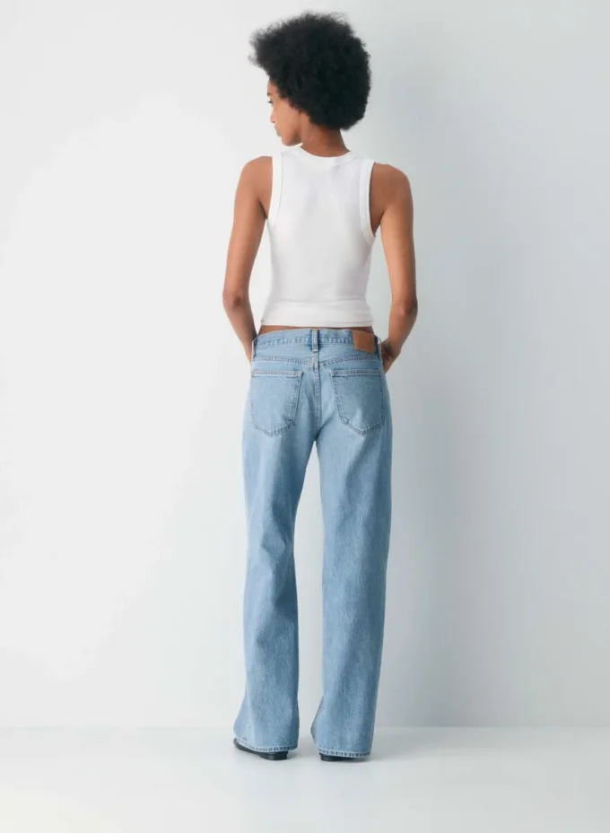 Denim Forum The Farrah Lo-rise Wide Jean