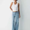 Denim Forum The Farrah Lo-rise Wide Jean