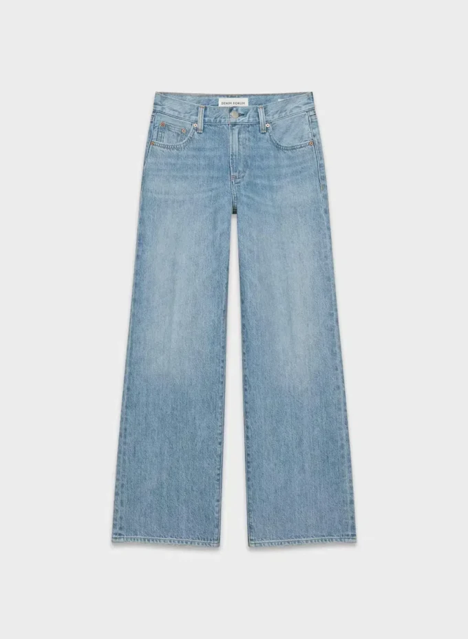 Denim Forum The Farrah Lo-rise Wide Jean