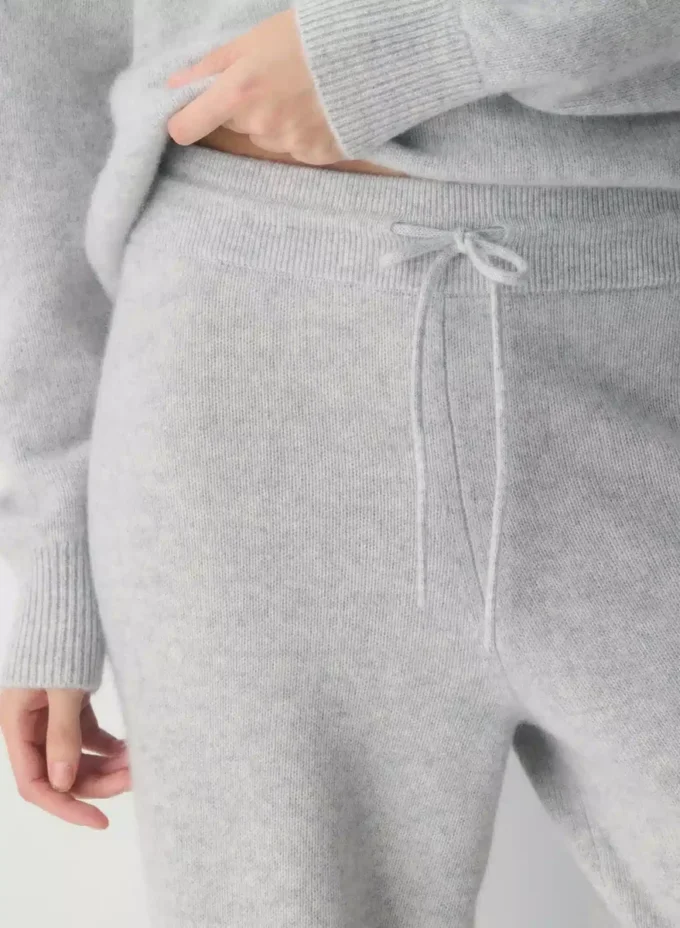Essential Cashmere Hose mit hoher Taille und weitem Bein