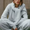 Essential Cashmere Hose mit hoher Taille und weitem Bein