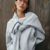 Essential Cashmere Hose mit hoher Taille und weitem Bein