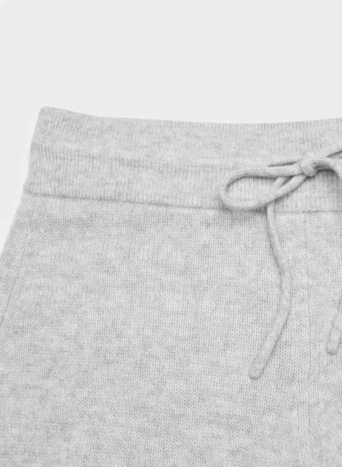 Essential Cashmere Hose mit hoher Taille und weitem Bein