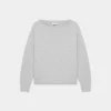 Essential Cashmere Pullover mit lockerem U-Boot-Ausschnitt Essential Cashmere Pullover mit lockerem U-Boot-Ausschnitt
