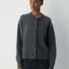 Essential Cashmere Relaxed Crew Cardigan Essential Cashmere Relaxed Crew Cardigan