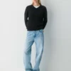 Essential Cashmere Sweater mit lockerem V-Ausschnitt