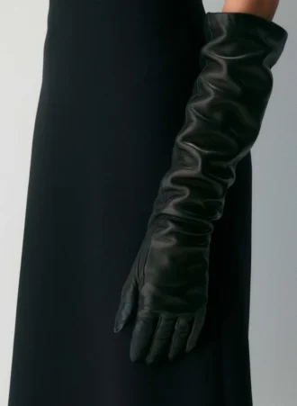 Extra lange Lederhandschuhe
