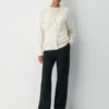 Feather Cashmere Locker geschnittene Strickjacke mit V-Ausschnitt