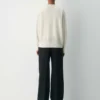 Feather Cashmere Locker geschnittene Strickjacke mit V-Ausschnitt
