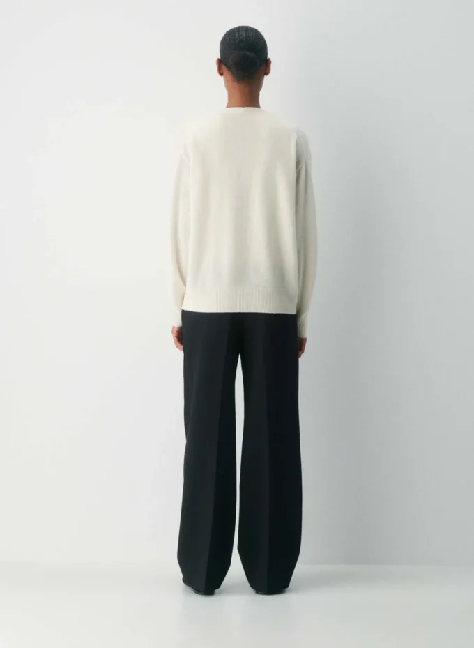 Feather Cashmere Locker geschnittene Strickjacke mit V-Ausschnitt