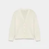 Feather Cashmere Locker geschnittene Strickjacke mit V-Ausschnitt