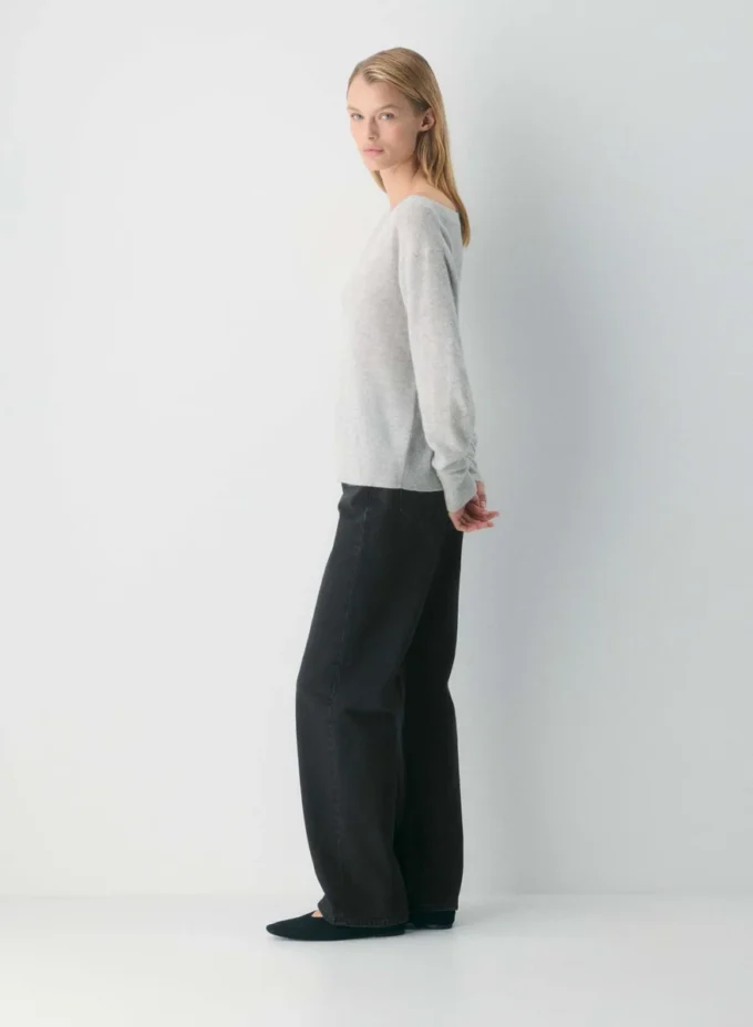 Feather Cashmere Relaxed Boatneck Sweater