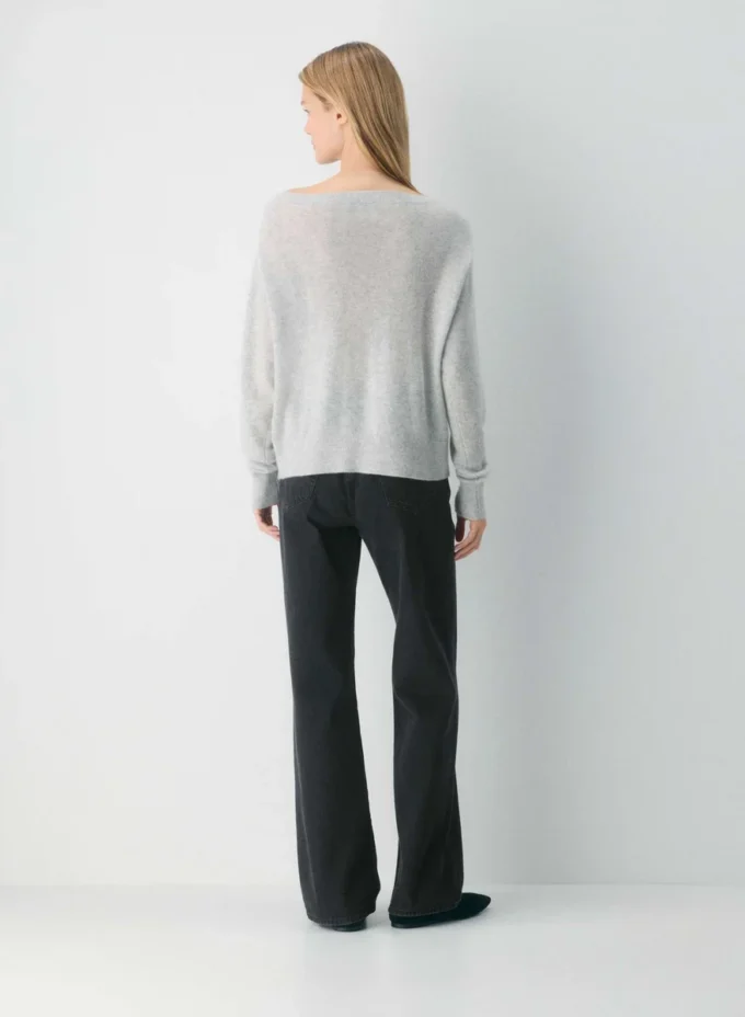 Feather Cashmere Relaxed Boatneck Sweater
