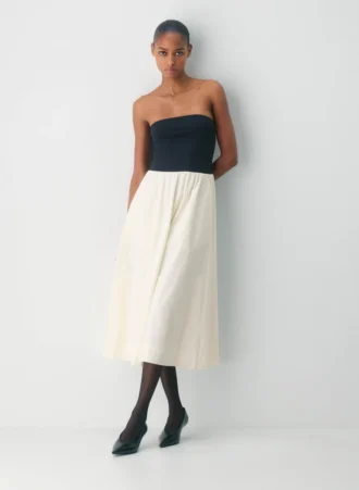 Fließendes Popeline-Kleid