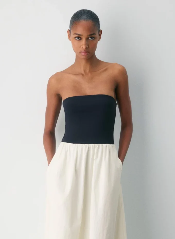 Fließendes Popeline-Kleid