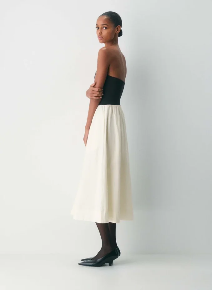Fließendes Popeline-Kleid