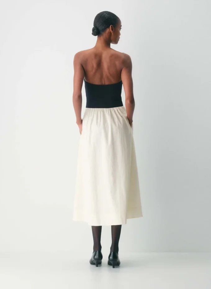Fließendes Popeline-Kleid