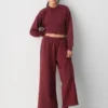 Gemütliche Sweatfleece-Hose mit niedriger Leibhöhe Gemütliche Sweatfleece-Hose mit niedriger Leibhöhe