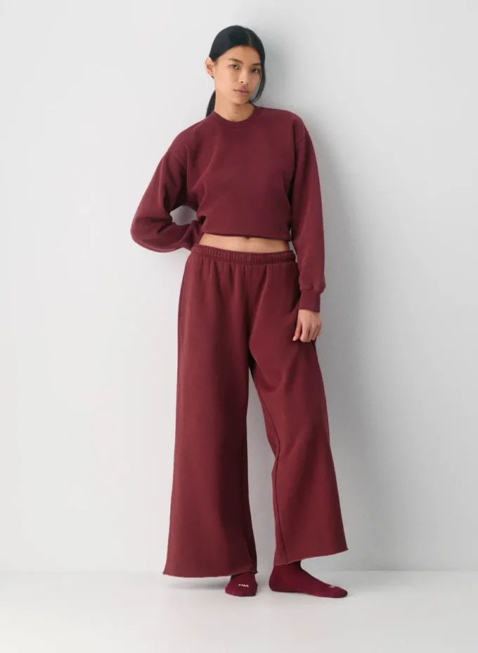 Gemütliche Sweatfleece-Hose mit niedriger Leibhöhe Gemütliche Sweatfleece-Hose mit niedriger Leibhöhe