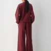 Gemütliche Sweatfleece-Hose mit niedriger Leibhöhe Gemütliche Sweatfleece-Hose mit niedriger Leibhöhe