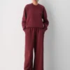 Gemütliche Sweatfleece-Hose mit niedriger Leibhöhe Gemütliche Sweatfleece-Hose mit niedriger Leibhöhe