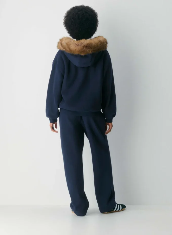 Gemütlicher Sweatfleece-Hoodie mit Mega-Reißverschluss