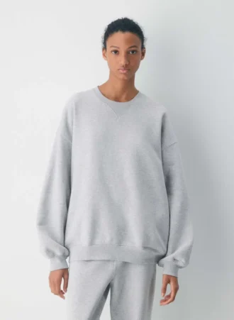 gemütliches Sweatfleece Neues Mega Crew Sweatshirt