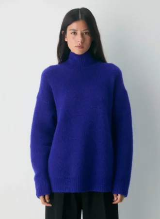Gotham Merino-Wollrollkragenpullover