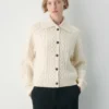 Heritage Knit Merino Wool Collar Cardigan