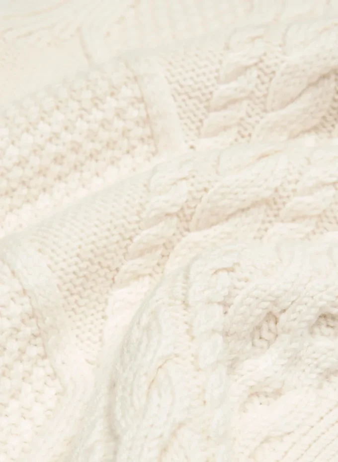 Heritage Knit Merino Wool Collar Cardigan