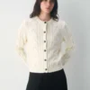 Heritage Knit Merino Wool Crew Cardigan