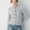 Heritage Knit Merino Wool Crew Cardigan