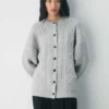 Heritage Knit Merino Wool Crew Cardigan