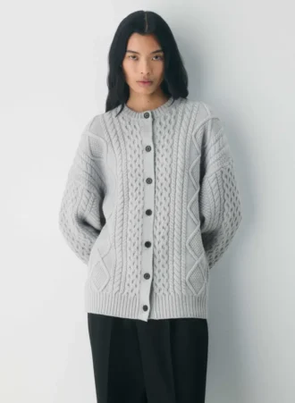 Heritage Knit Merino Wool Crew Cardigan