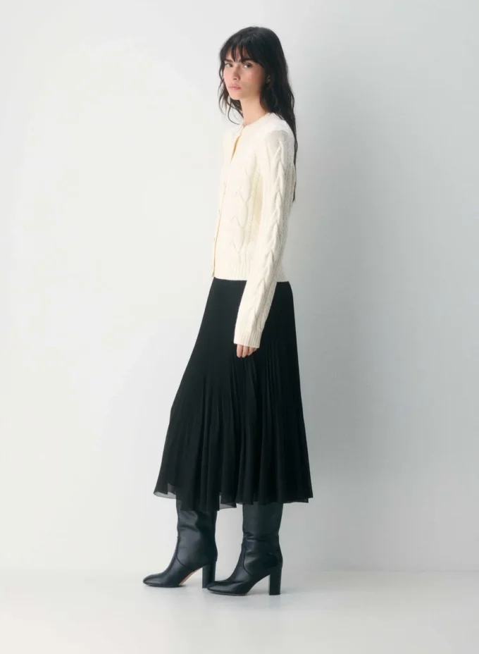 Heritage Knit Merino Wool Crew Cardigan