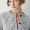 Heritage Knit Merino Wool Crew Cardigan