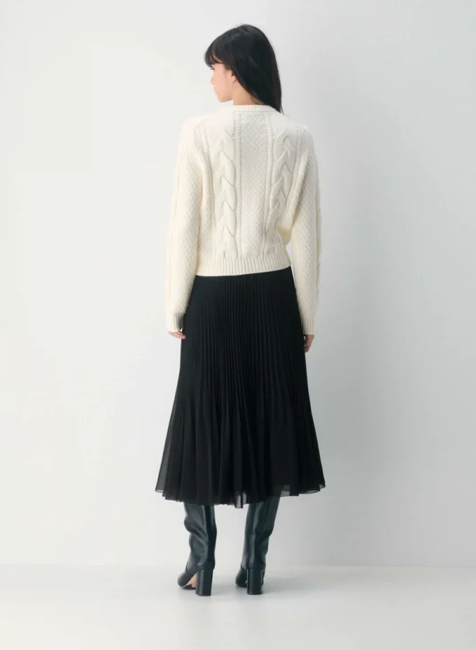 Heritage Knit Merino Wool Crew Cardigan