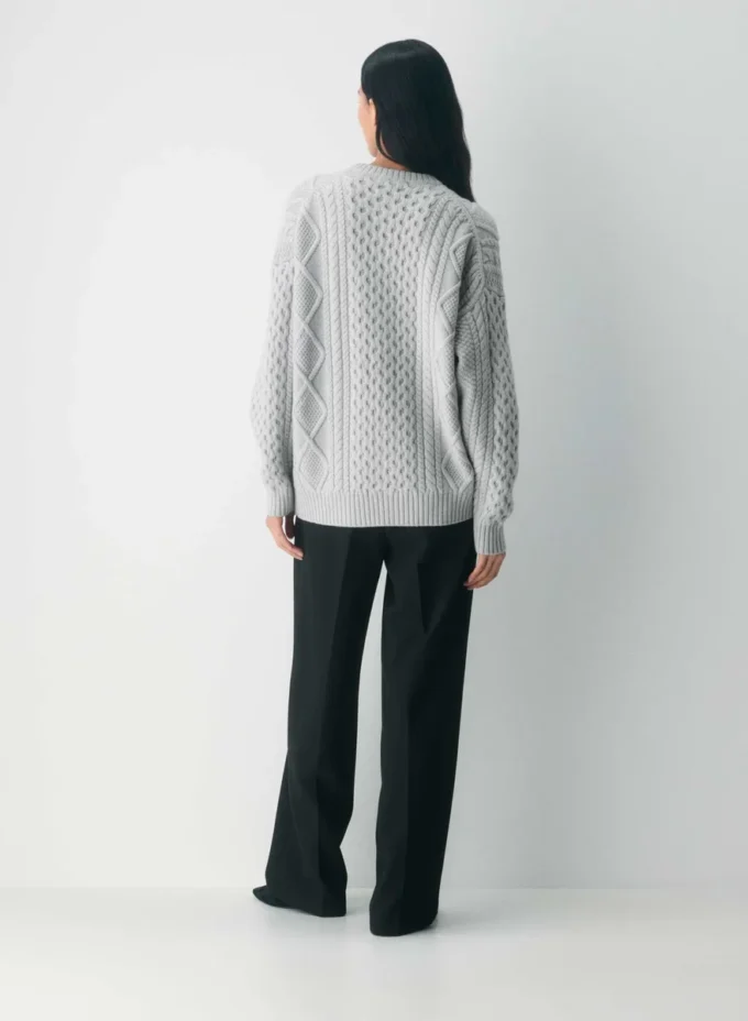 Heritage Knit Merino Wool Crew Cardigan