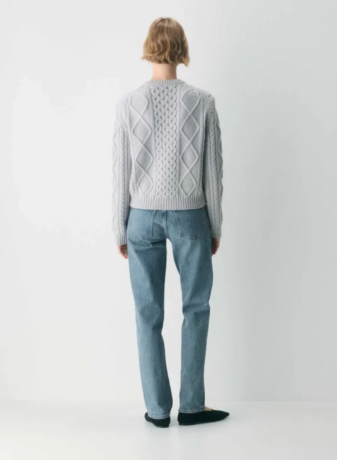 Heritage Knit Merino Wool Crew Cardigan