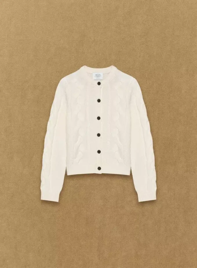 Heritage Knit Merino Wool Crew Cardigan