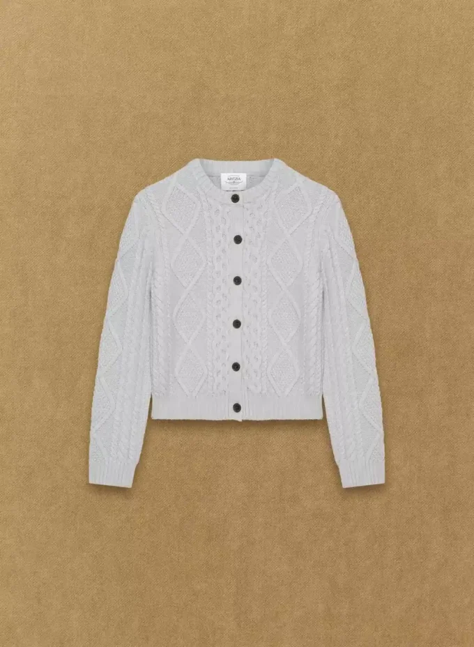 Heritage Knit Merino Wool Crew Cardigan