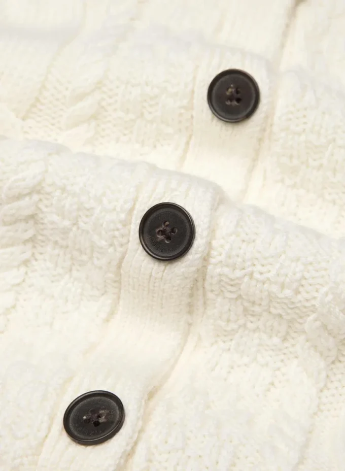 Heritage Knit Merino Wool Crew Cardigan