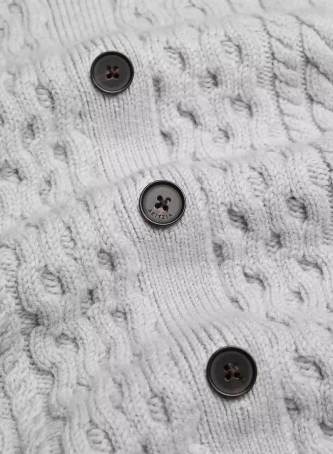 Heritage Knit Merino Wool Crew Cardigan