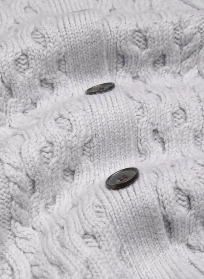 Heritage Knit Merino Wool Crew Cardigan