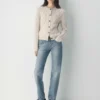 Heritage Knit Merino Wool Crew HiHip Cardigan